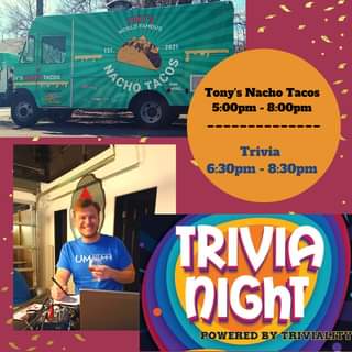 Trivia and Taco Tueday!! 🍺🌮 ▪︎▪︎▪︎▪︎▪︎▪︎▪︎▪︎▪︎▪︎▪︎▪︎▪︎▪︎▪︎▪︎▪︎ It’s Tuesday and